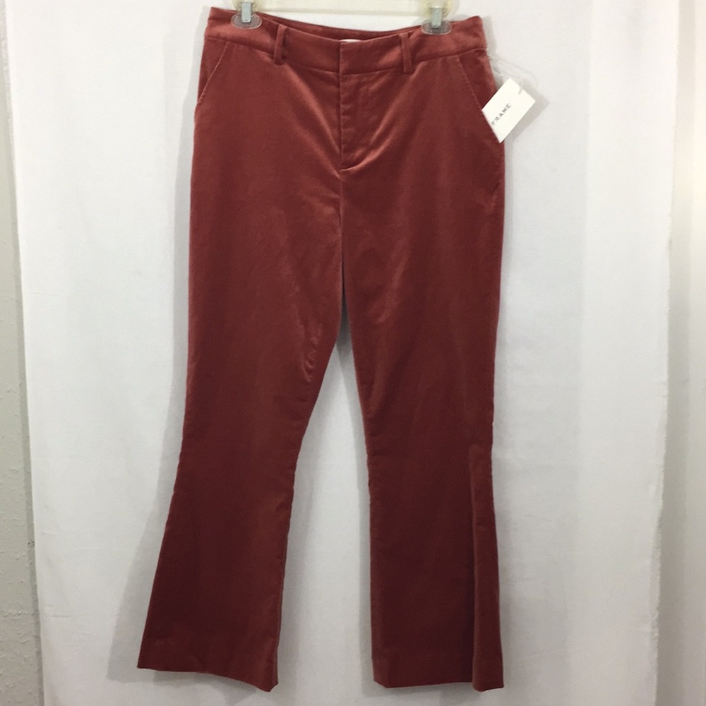 Frame Denim velvet flare cropped pants